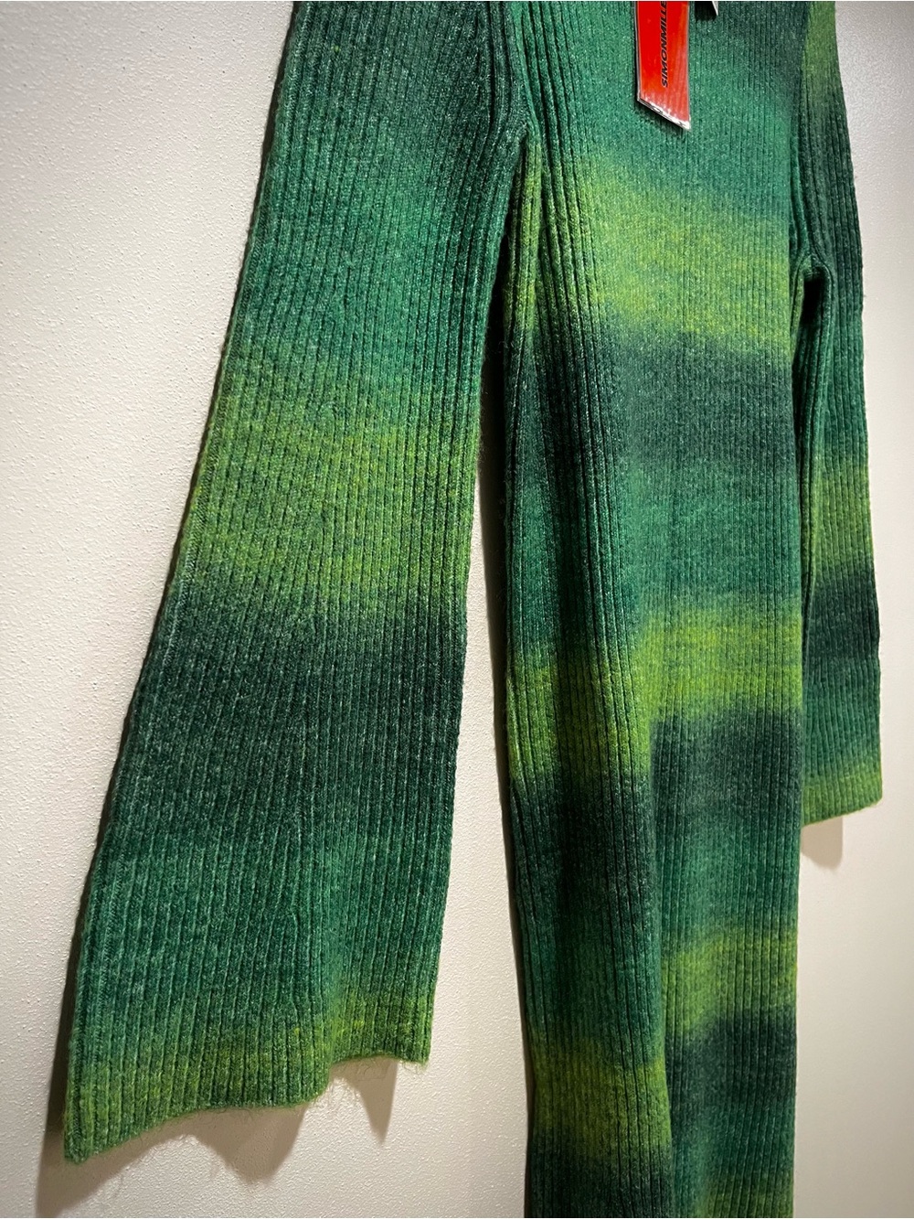 Anthropologie Simon Miller Green Ombre Ribbed Crewneck Sweater Dress - Picture 3 of 8